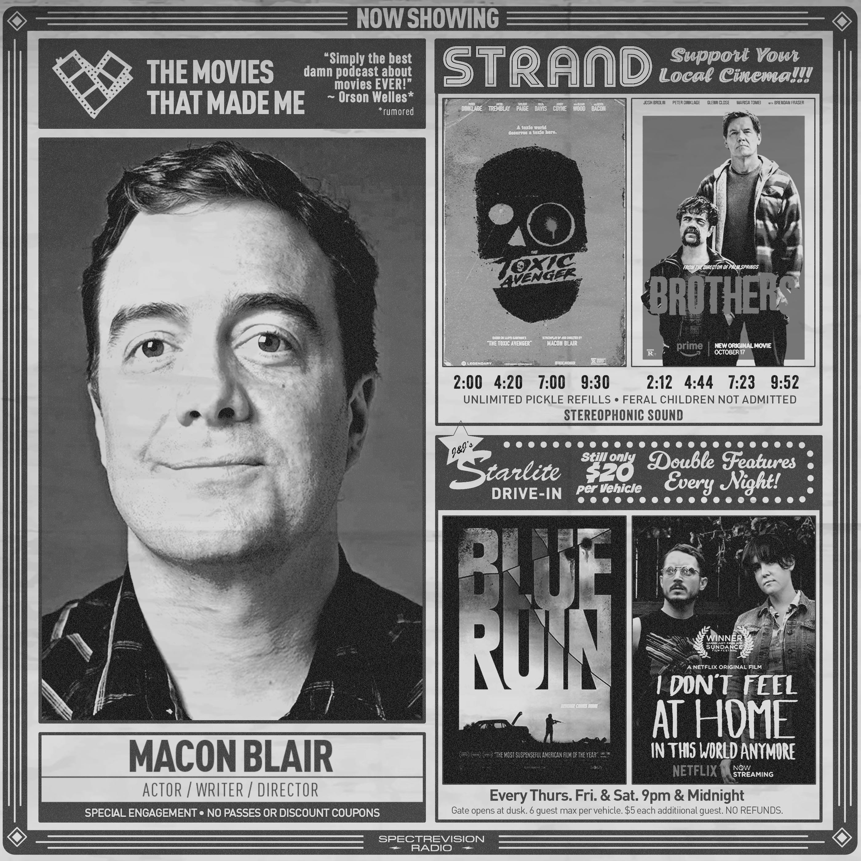 TOXIC AVENGER writer/director Macon Blair TOXIC AVENGER writer/director Macon Blair