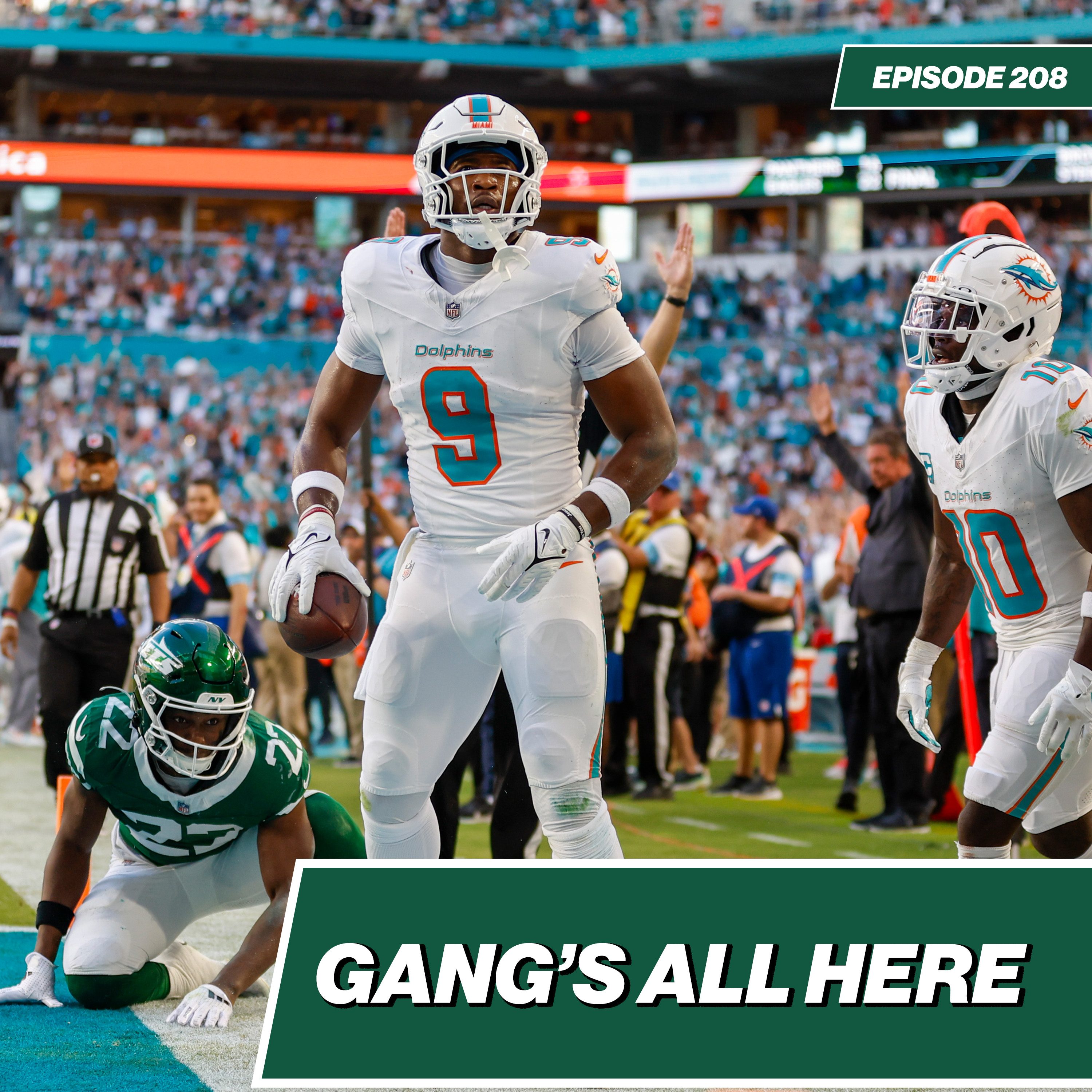 Jets find another way to lose to Dolphins in OT | Gang's All Here Postgame Live Show episode artwork