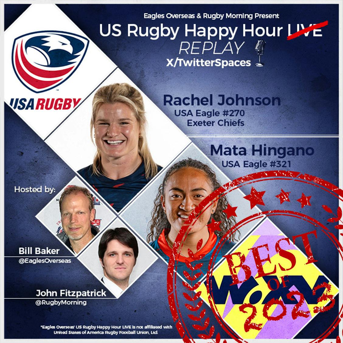 US Rugby Happy Hour BEST OF 2023 - Rachel Johnson & Mata Hingano