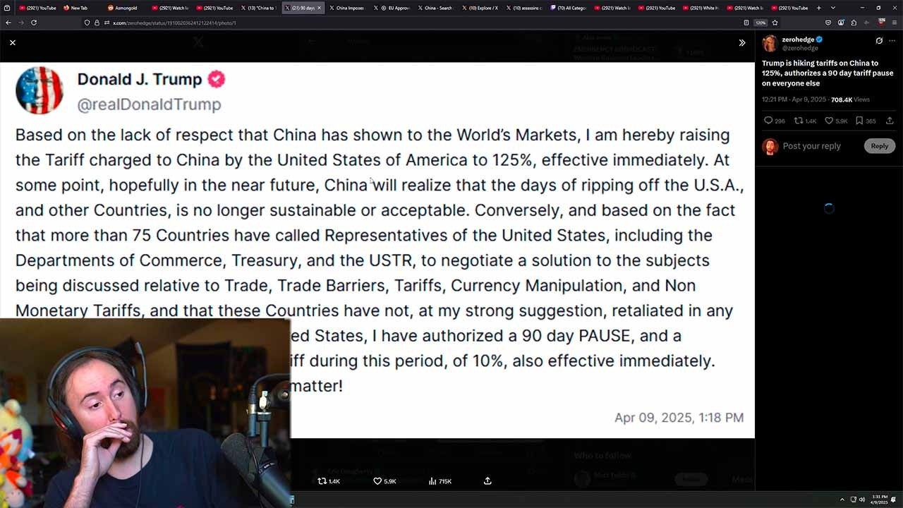 So what happens with Tariffs? | Asmongold TV