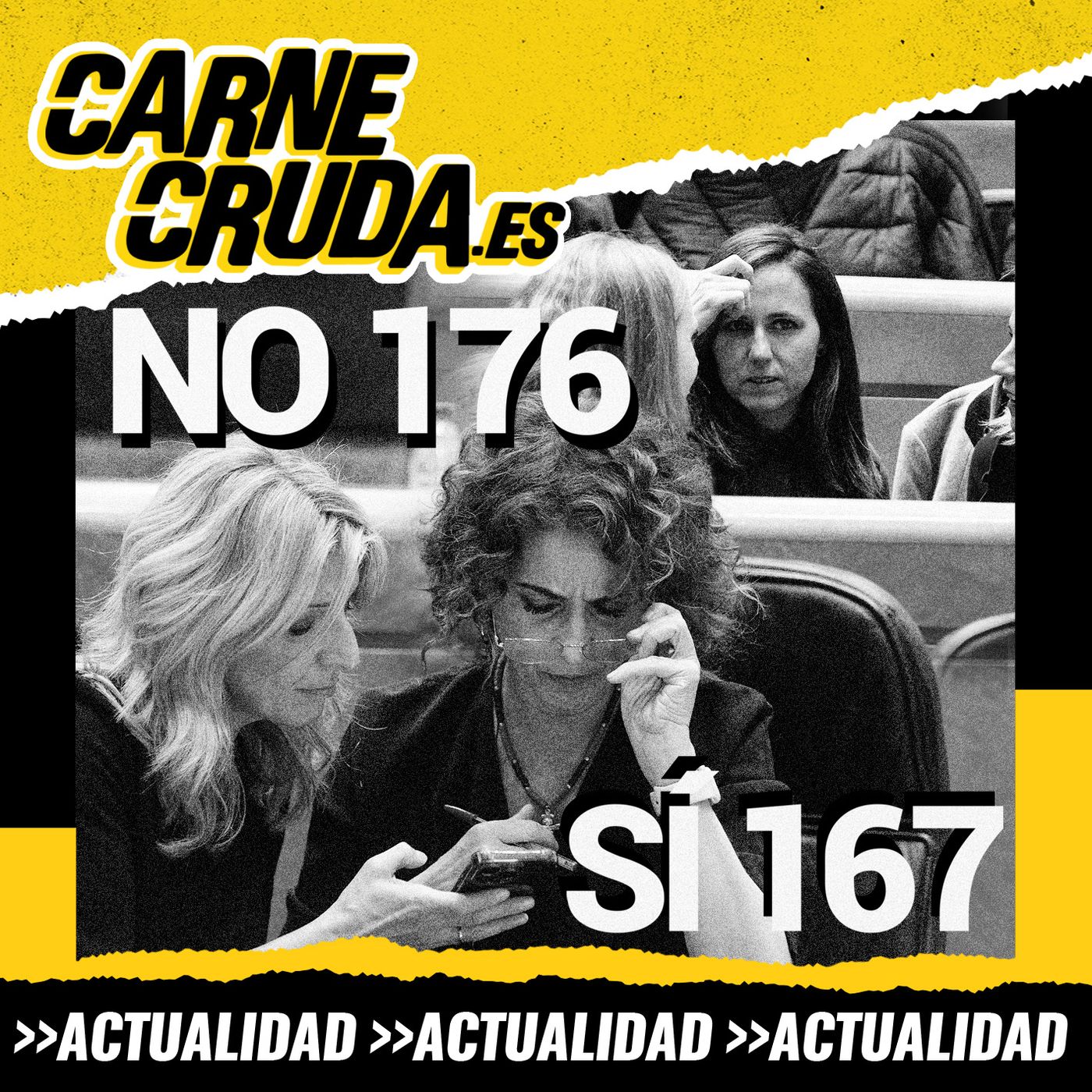 El ‘no’ de Podemos y el ‘sí’ de Junts: los decretos del Gobierno  (CARNE CRUDA #1297)