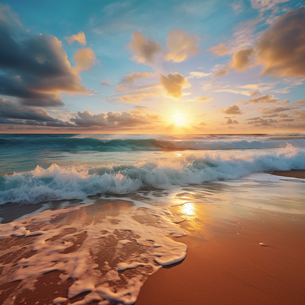 Meditative Beach Waves: Coastal Bliss for Stress Reduction and Focus